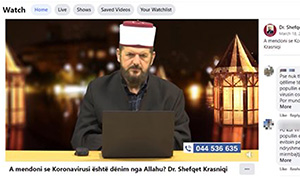 Popular Imam in Kosovo answering the question of whether he believes that COVID-19 is a punishment from Allah. In most of his answers, he is supportive of this thesis