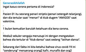 The pandemic as a "soldier of Allah" against the enemies of Islam